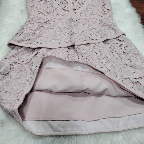 BCBGMaxazria Lavender Lace Whimsy Wedding Guest Hanah Mini Cocktail Dress Size M - Picture 7 of 12